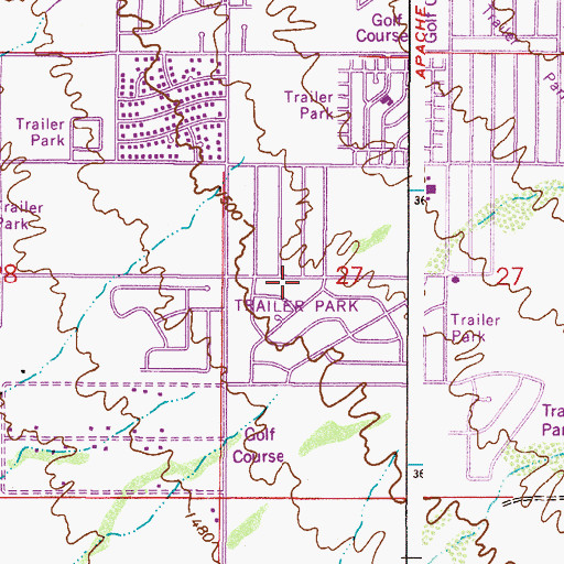 Topographic Map of Superstition Country Subdivision, AZ