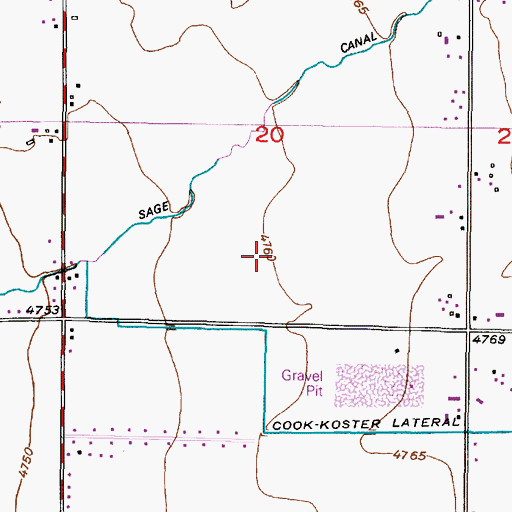 Topographic Map of Cook-Koster Lateral, ID