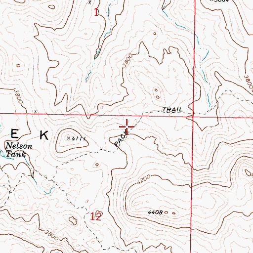 Topographic Map of Date Creek Mountains, AZ