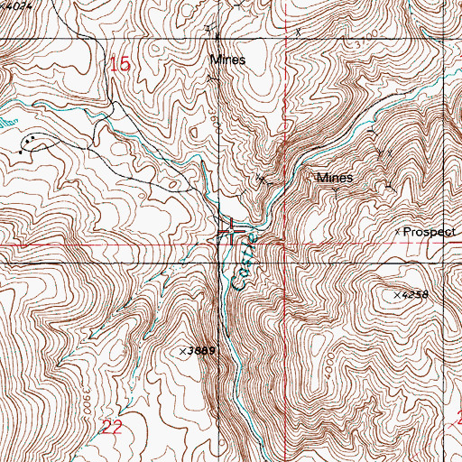 Topographic Map of Alder Creek, ID