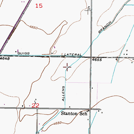 Topographic Map of Allens Branch, ID