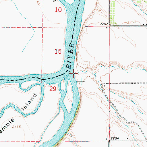 Topographic Map of Ashlock Gulch, ID