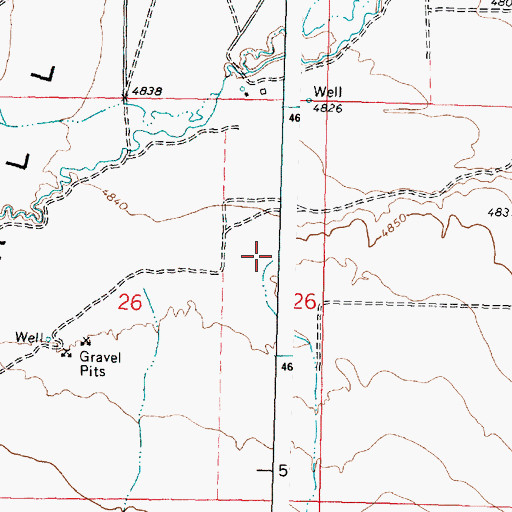 Topographic Map of Barnes Creek, ID