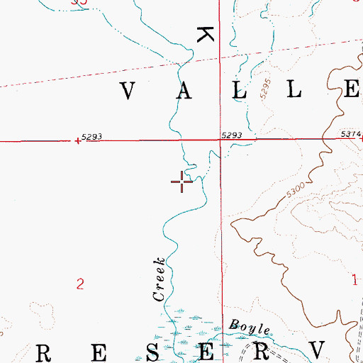 Topographic Map of Bell Creek, ID