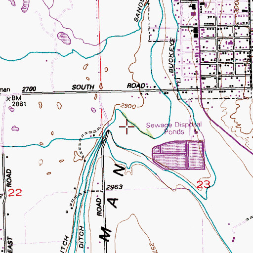 Topographic Map of Bell Ditch, ID