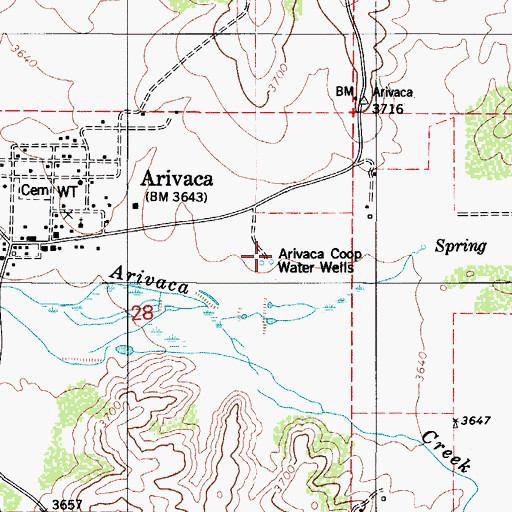 Topographic Map of Arivaca Coop Water Wells, AZ
