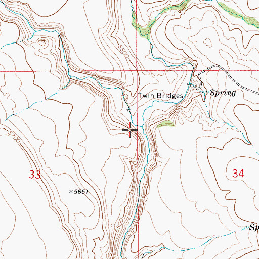 Topographic Map of Big Springs Creek, ID