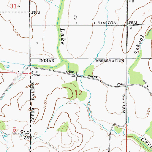 Topographic Map of Bozard Creek, ID
