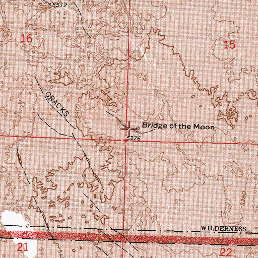 Topographic Map of Bridge of the Moon, ID