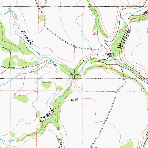 Topographic Map of Buck Creek, ID
