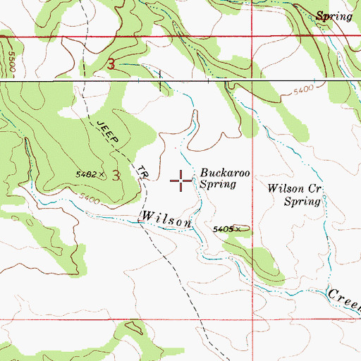Topographic Map of Buckaroo Spring, ID