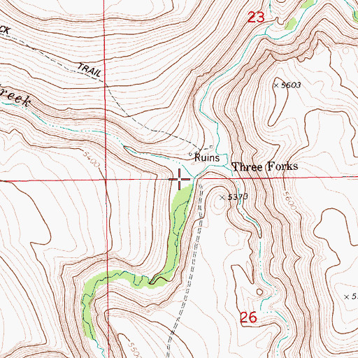 Topographic Map of Bull Creek, ID