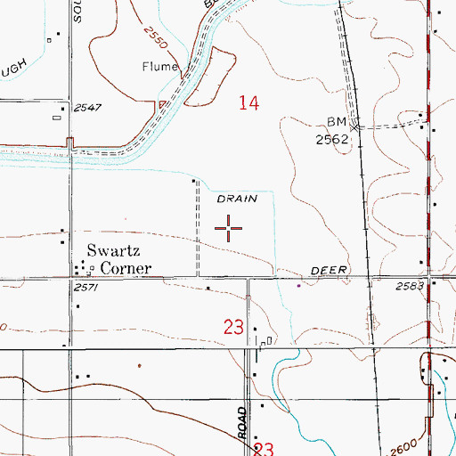 Topographic Map of Burke Lateral, ID