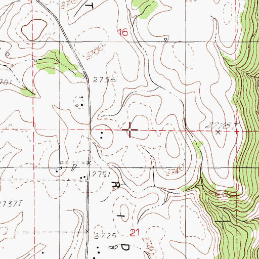 Topographic Map of Burnt Ridge, ID