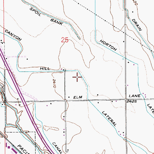 Topographic Map of Canyon Hill Lateral, ID