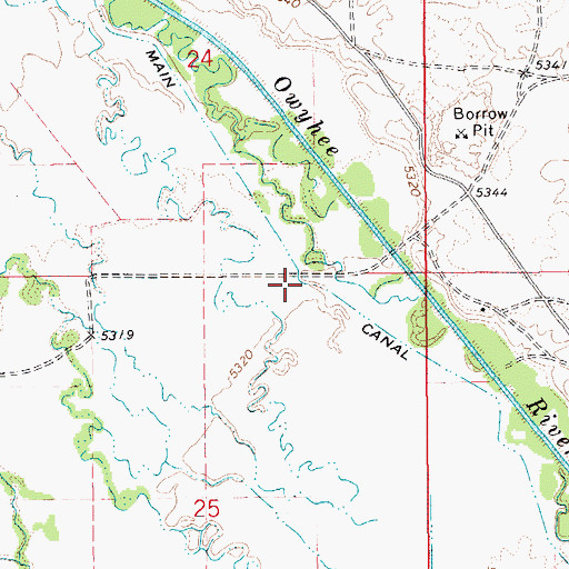 Topographic Map of Main Canal, NV