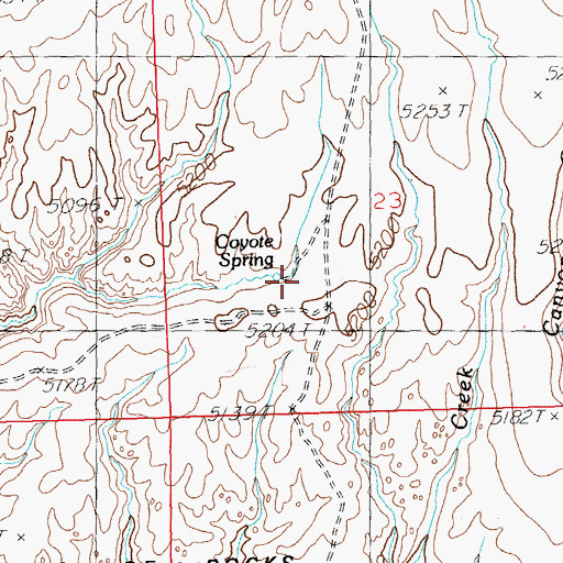 Topographic Map of Coyote Spring, ID