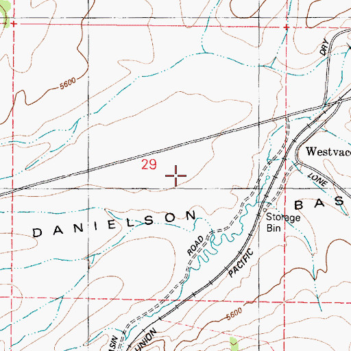Topographic Map of Danielson Basin, ID