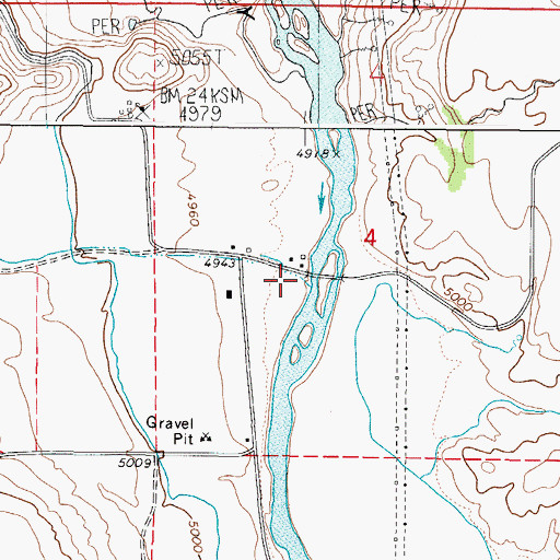 Topographic Map of Densmore Creek, ID