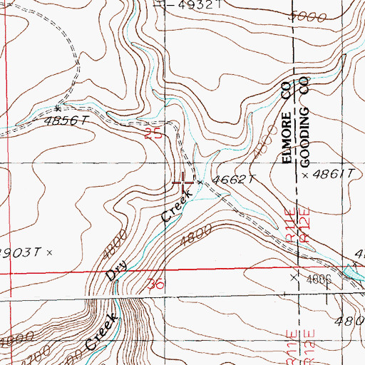 Topographic Map of East Dempsey Creek, ID