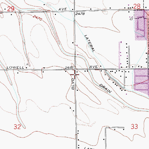 Topographic Map of Elijah Drain, ID
