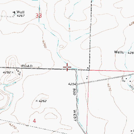 Topographic Map of F Main Drain, ID
