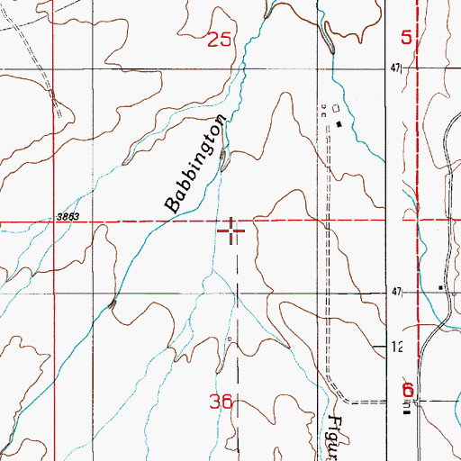 Topographic Map of Figure Four Creek, ID