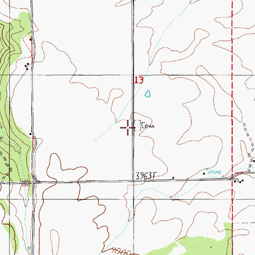 Topographic Map of Forest Lawn Cemetery, ID