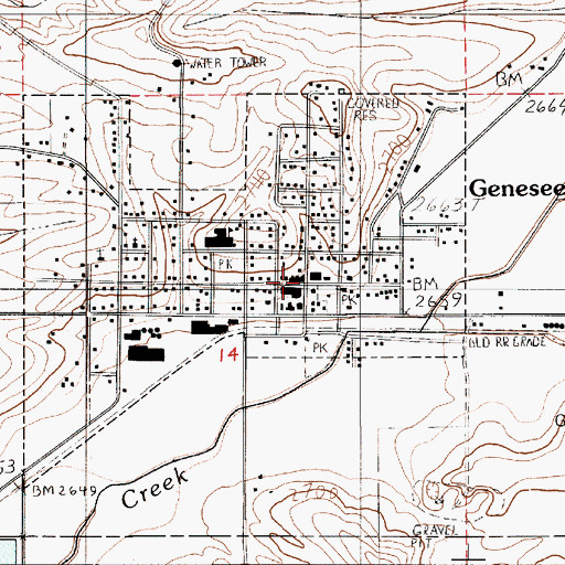 Topographic Map of Genesee, ID