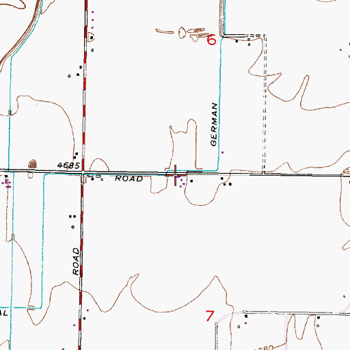 Topographic Map of German Canal, ID