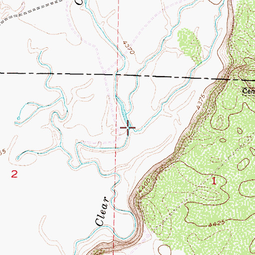 Topographic Map of Gibson Drain, ID
