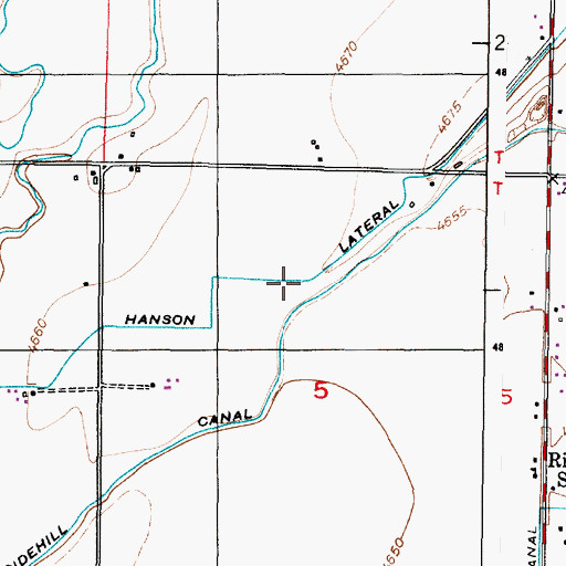 Topographic Map of Hansen Lateral, ID