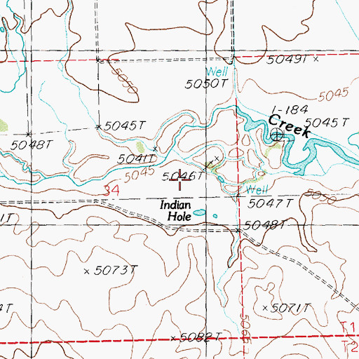 Topographic Map of Indian Hole, ID
