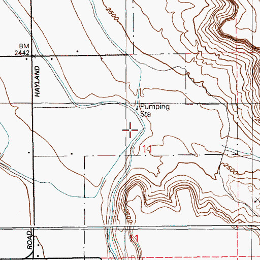 Topographic Map of Jack Creek, ID