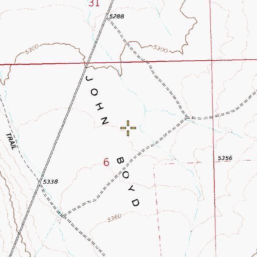 Topographic Map of John Boyd Flat, ID