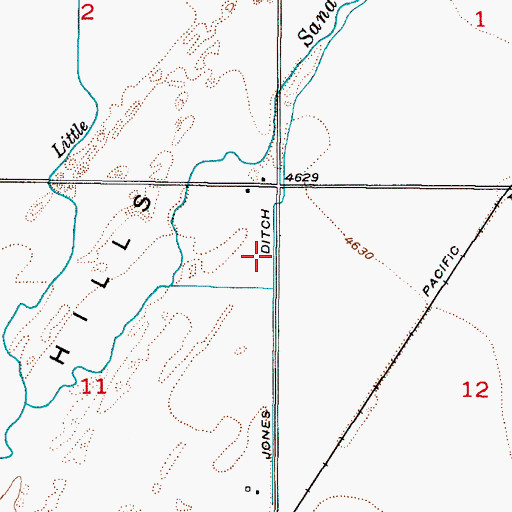 Topographic Map of Jones Ditch, ID