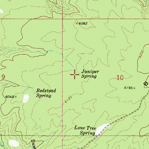 Topographic Map of Juniper Spring, ID