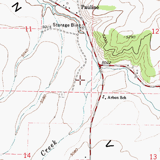 Topographic Map of Knox Canyon, ID