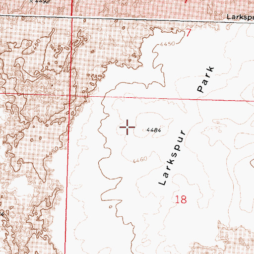 Topographic Map of Larkspur Park, ID