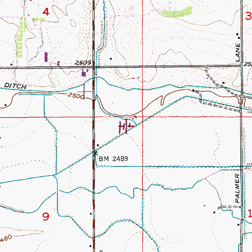 Topographic Map of Little Gulch Creek, ID