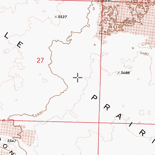 Topographic Map of Little Prairie, ID