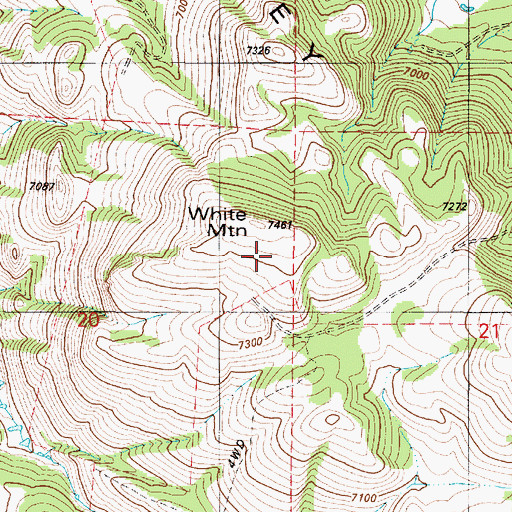 Topographic Map of Little Valley Hills, ID
