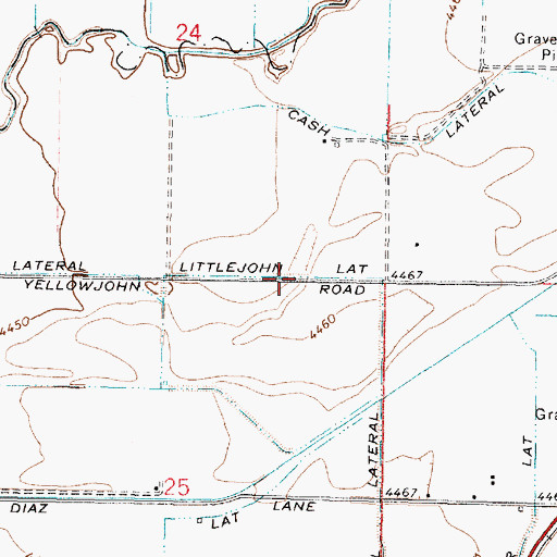 Topographic Map of Littlejohn Lateral, ID