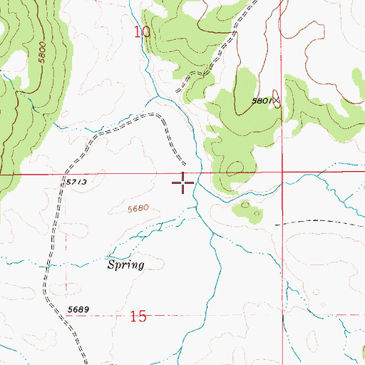 Topographic Map of Long Tom Creek, ID