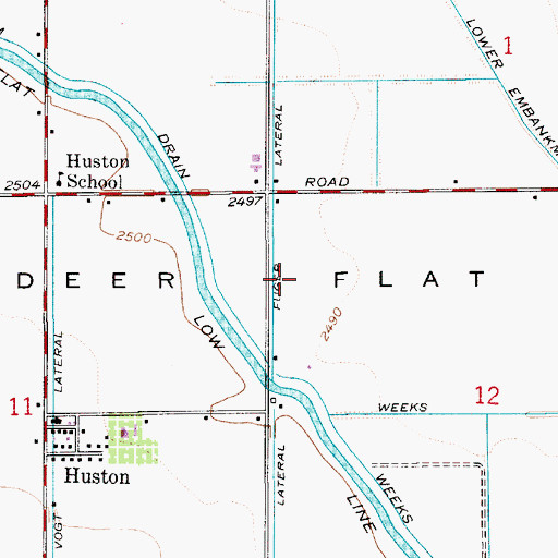 Topographic Map of Lower Deer Flat, ID