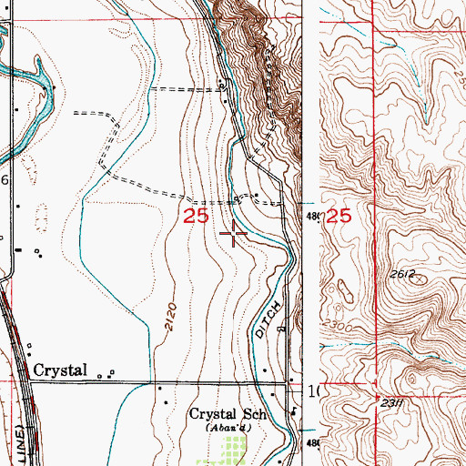 Topographic Map of Lower Payette Ditch, ID