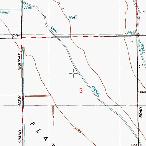 Topographic Map of Middle Line Canal, ID