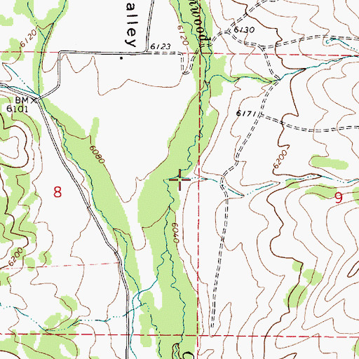 Topographic Map of Mine Hollow, ID