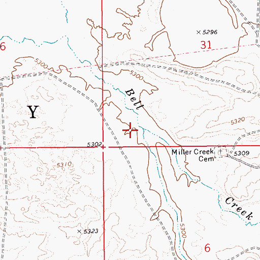 Topographic Map of Mud Creek, ID