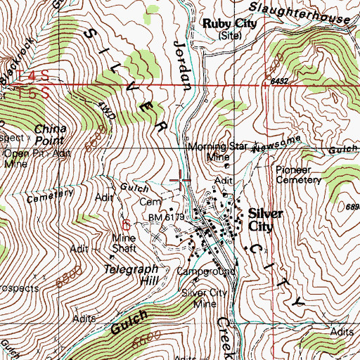 Topographic Map of Newsome Gulch, ID